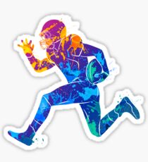 Colorful Football Player Sticker