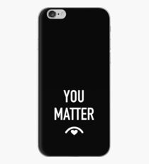 Vinilo o funda para iPhone Usted importa marca-texto blanco
