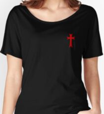 Camiseta ancha Camiseta con estampado angustiado de los Caballeros Templarios