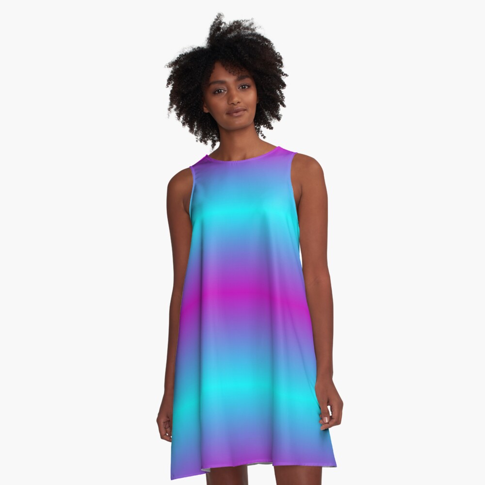 Colour Gradient 2 Color Ombre Beautiful Aqua Purple Teal Striped