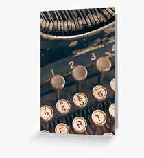 Vintage Typewriter Grußkarte