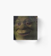 Bloque acrílico Guión de Shrek con la amigable cara de Shrek