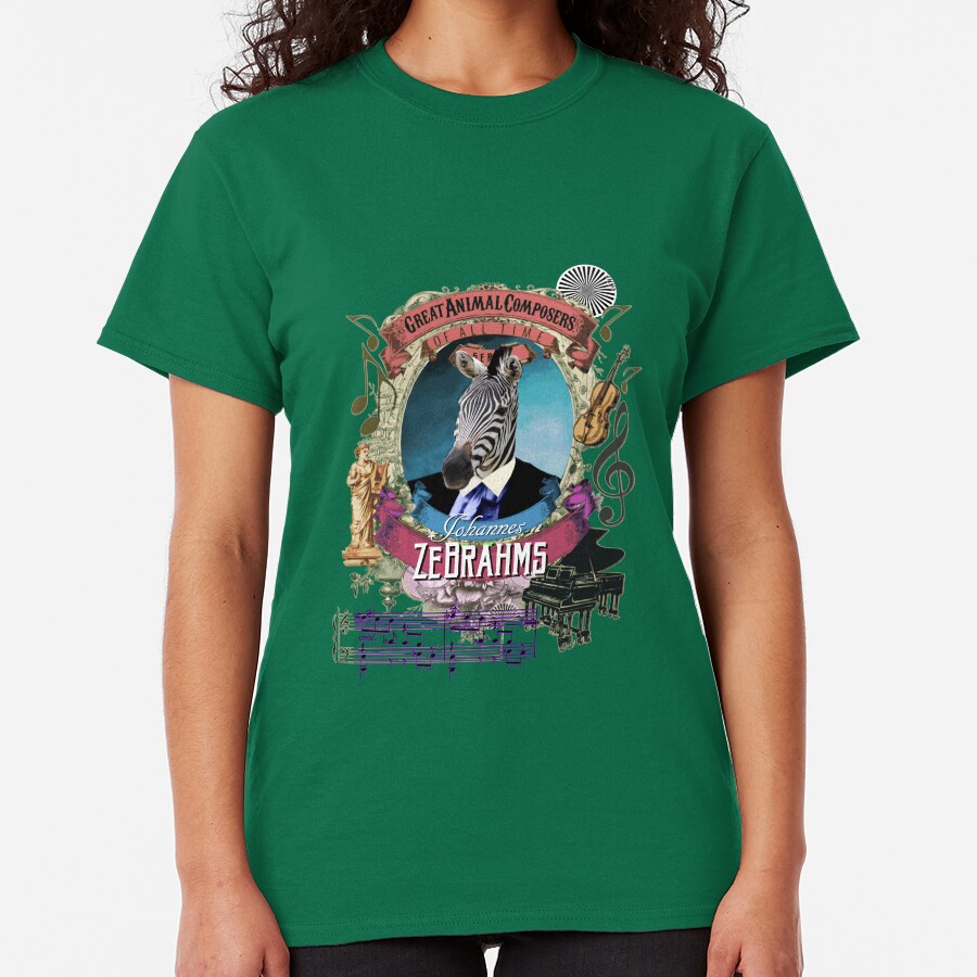 Johannes Zebrahms Classical Music Parody Brahms Zebra Classic T-Shirt