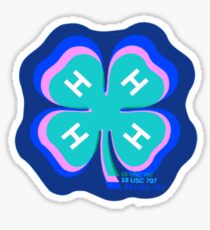 Bright 4H Four Leaf Clover Sticker