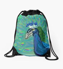 Peacock Drawstring Bag