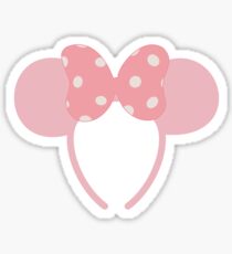 Millennial Pink Minnie Ears Sticker