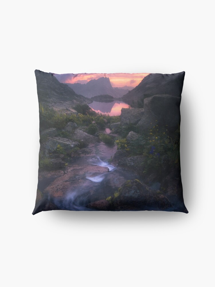 Alternate view of Stream of Mountain Spirits Floor Pillow