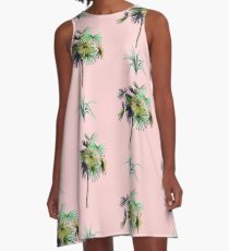 Palmen A-Linien Kleid