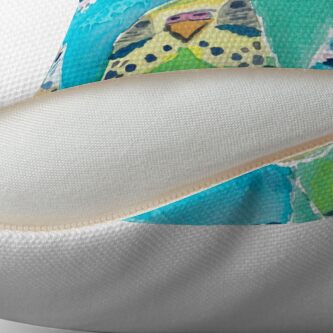 Alternate view of Watercolour Budgies Throw Pillow