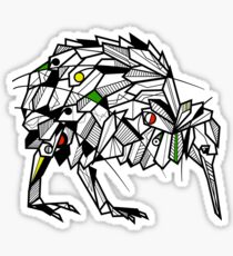 Geometric kiwi Sticker