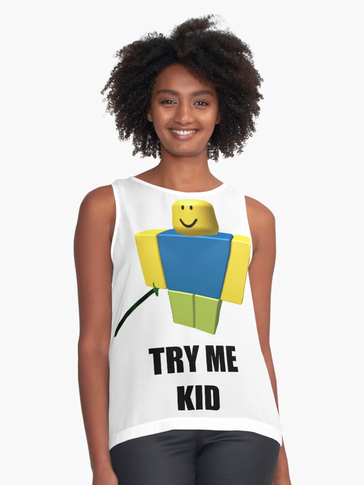 Crazy Aggressive Tshirt With Roblox Character Sleeveless Top By