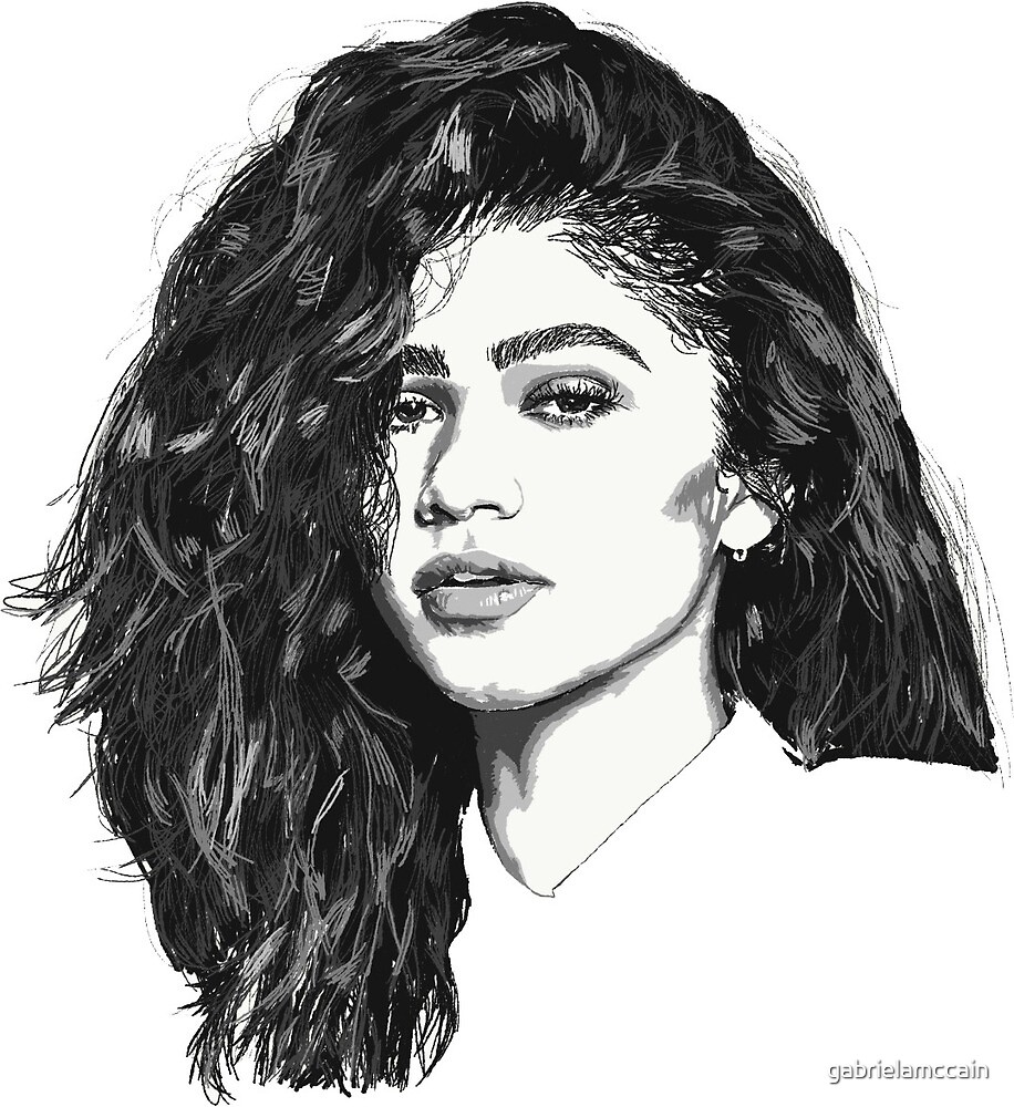 "Zendaya Sketch" by gabrielamccain Redbubble