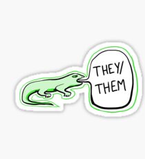 The They/Them Lizard Sticker