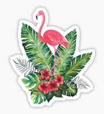 FLAMINGO TROPISCH NATÜRLICH Sticker
