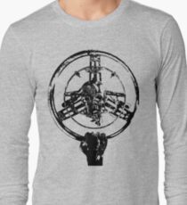Mad Max Wheel Stencil Design Long Sleeve T-Shirt