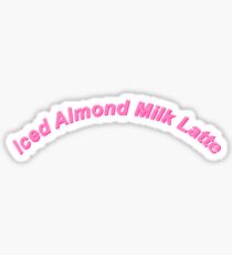 Pegatina latte de leche de almendras helado