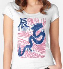 The Dragon Chinese Zodiac Sign Women's Fitted Scoop T-Shirt