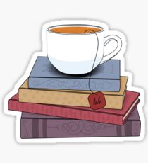 Tea and books Sticker
