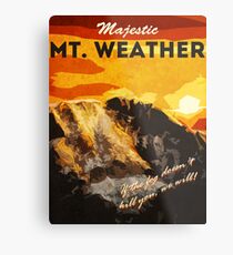 The 100 - Vintage Travel Poster (Mt. Weather) Metal Print