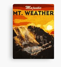 The 100 - Vintage Travel Poster (Mt. Weather) Canvas Print