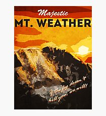 The 100 - Vintage Travel Poster (Mt. Weather) Photographic Print