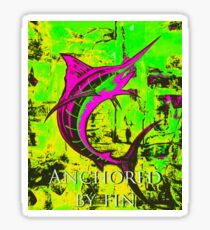 Anchored by fin Sticker