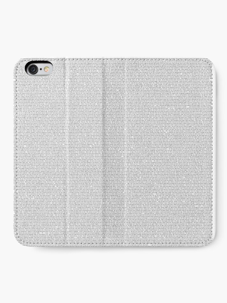 Alternate view of entire shrek script iPhone Wallet