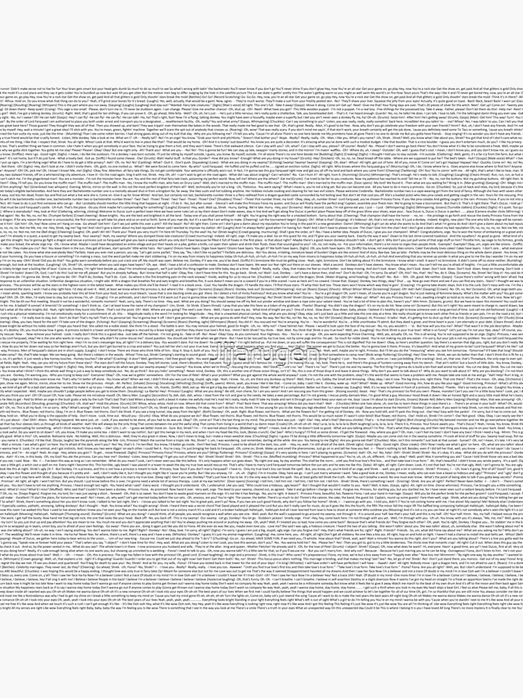 entire shrek script by Jijarugen