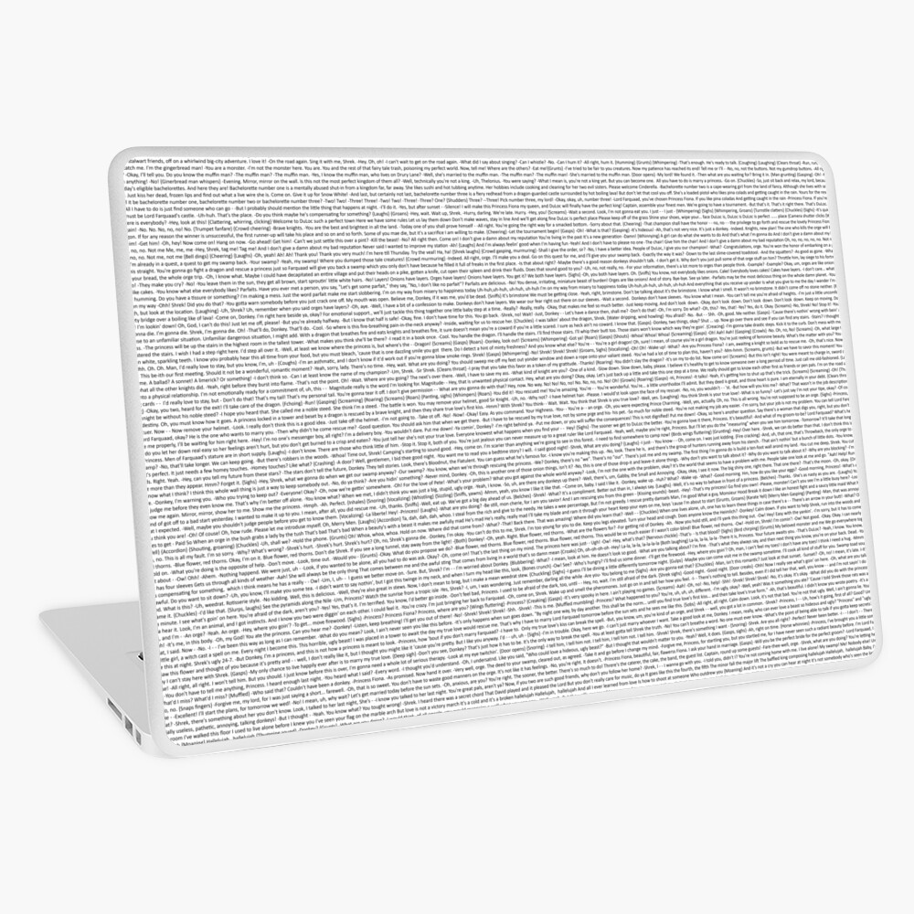 entire shrek script Laptop Skin