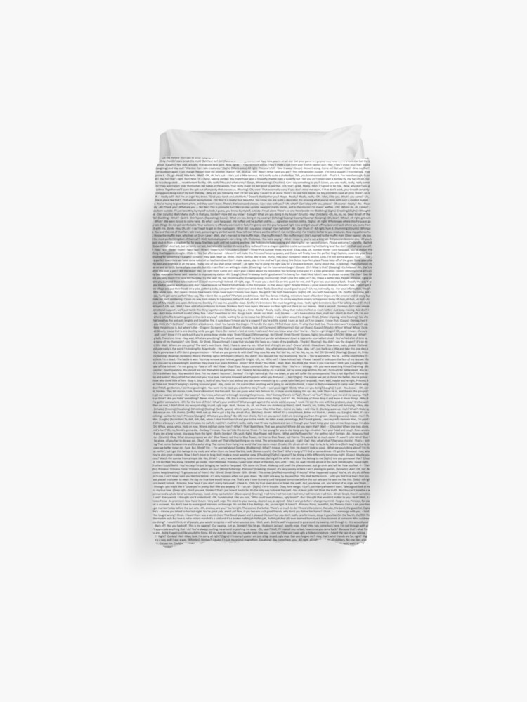 Entire Shrek Script Duvet Cover By Jijarugen Redbubble