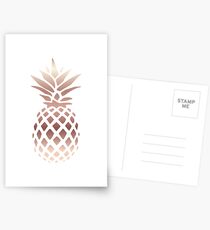 Cute rose gold pinapple Postcards