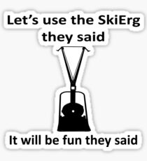 SkiErg Ergonometer Übungstraining Gym Meme Sticker