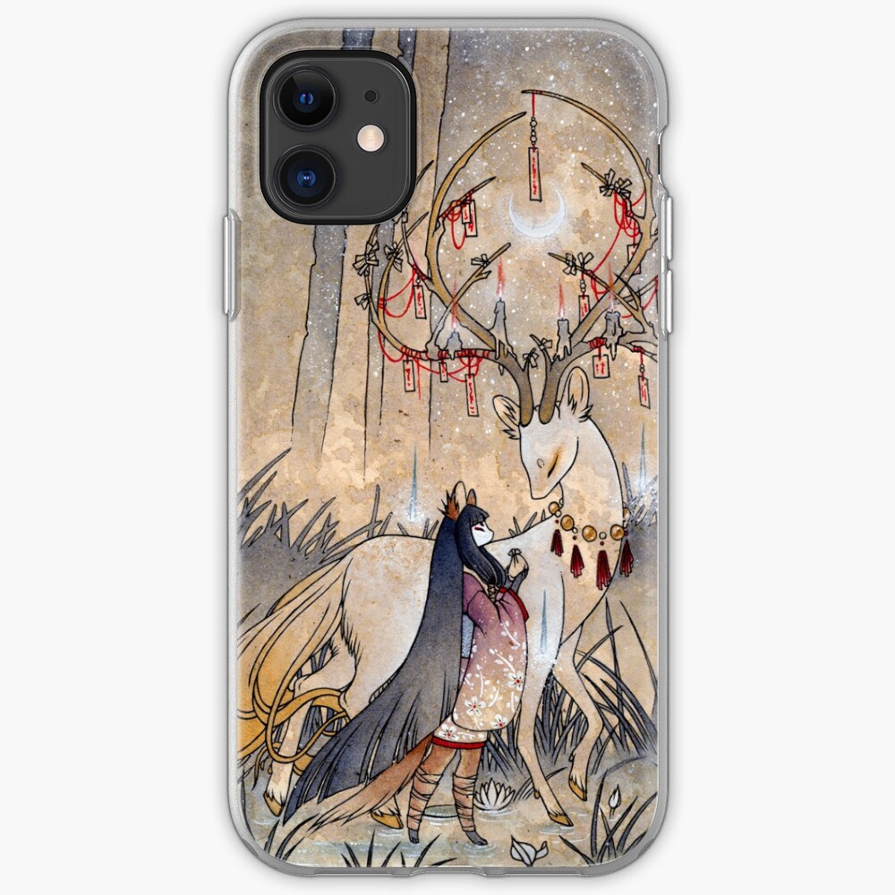 The Wish - Kitsune Fox Deer Yokai iPhone Case & Cover