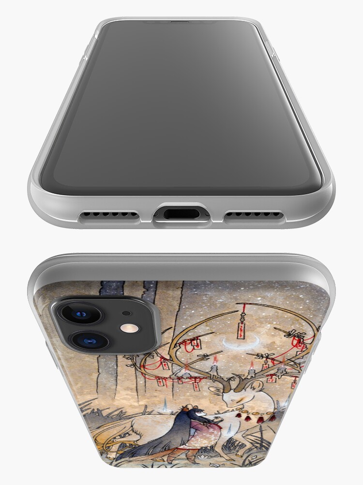 Alternate view of The Wish - Kitsune Fox Deer Yokai iPhone Case & Cover