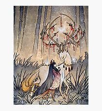 The Wish - Kitsune Fox Deer Yokai Photographic Print