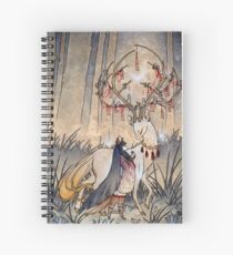The Wish - Kitsune Fox Deer Yokai Spiral Notebook