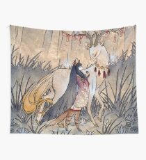 The Wish - Kitsune Fox Deer Yokai Wall Tapestry