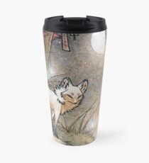 Fox & Wisps - Kitsune Yokai Foxfire Travel Mug