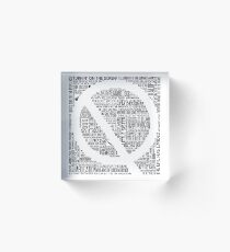 Queens of the Stone Age Song Titles In Q Acrylic Block