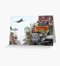 Banking over Bangkok Greeting Card