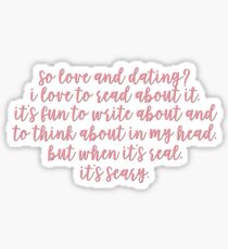 Also Liebe und Dativ? - an alle Jungs, die ich vorher geliebt habe Sticker