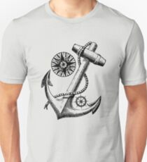 Vintage Nautical Anchor Design Unisex T-Shirt