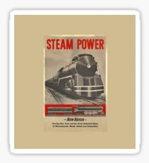 Steam Power Vintage Train Sticker