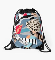 Blue universe II Drawstring Bag