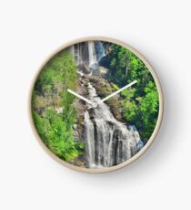 Upper Whitewater Falls NC Summertime Vertical Clock