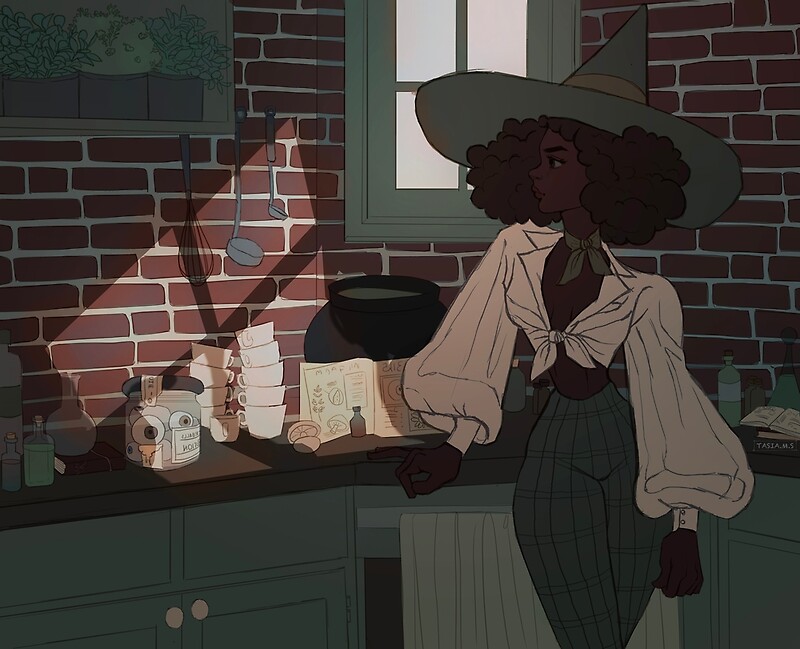 Kitchen Witch By Tasia M S Redbubble   Flat,800x800,075,f.u9 