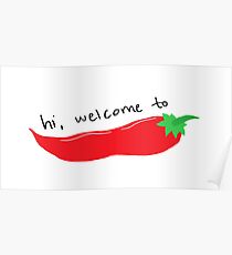 Hallo Willkommen bei Chili's Vine Poster