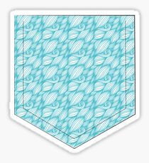 lightblue wave pocket Sticker