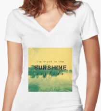 Sunshine Riptide - Fall Out Boy Women's Fitted V-Neck T-Shirt