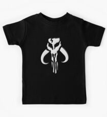 Mandalorian Skull Boba Fett Kids Tee